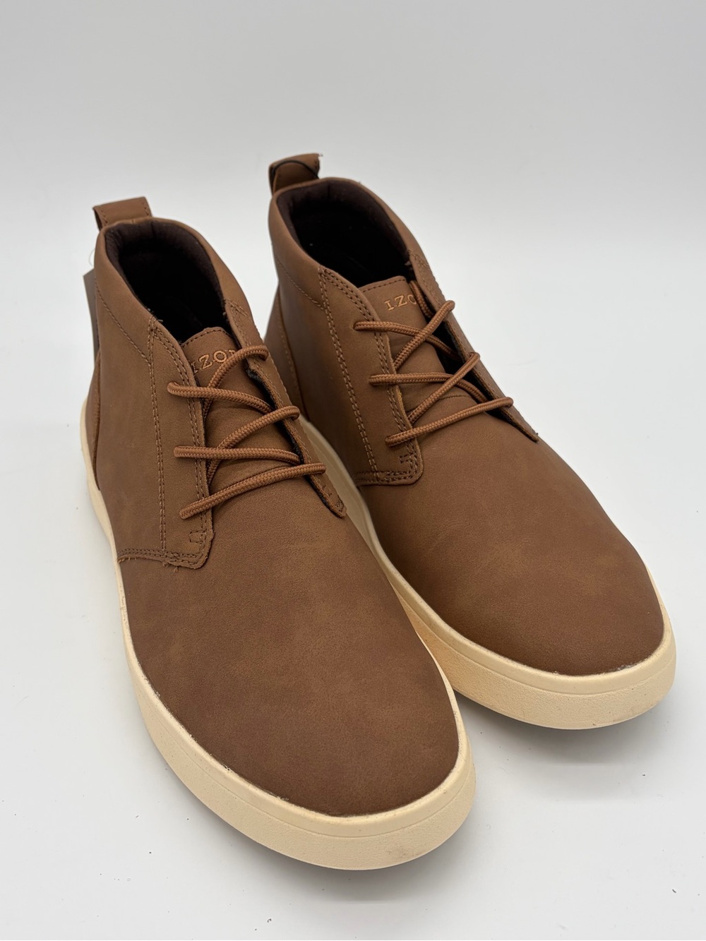 Izod Brown Chukka Boots with Cream Sole